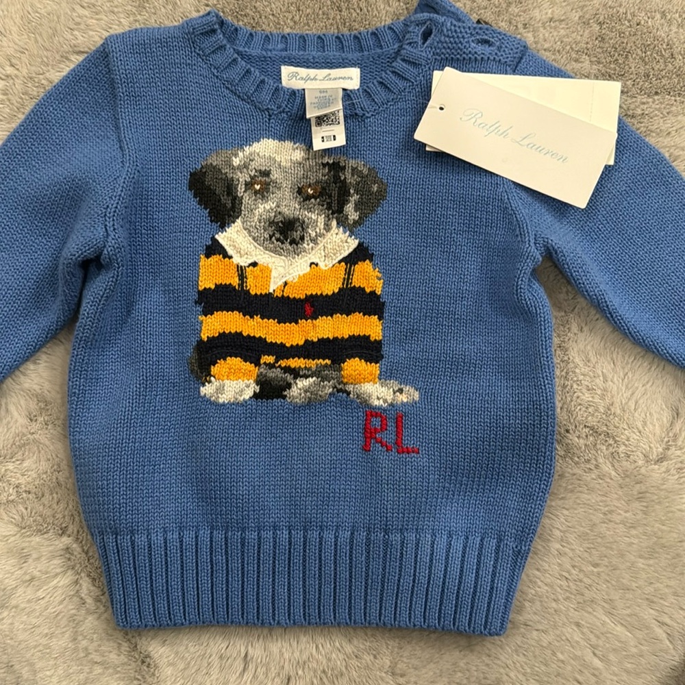 Ralph Lauren dog knit sweater